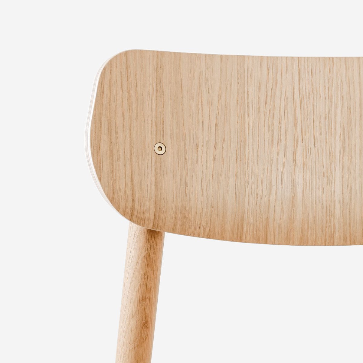 John Green Otis Oak Chair Brass Hardware