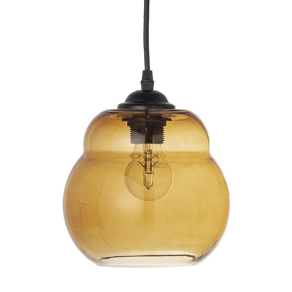 Baha Amber Glass Pendant Lamp-Beaumonde