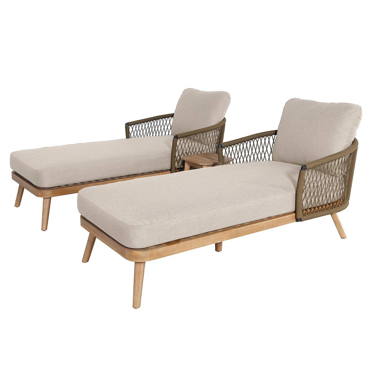 Maze - Bali Rope Weave Double Sunlounger Set