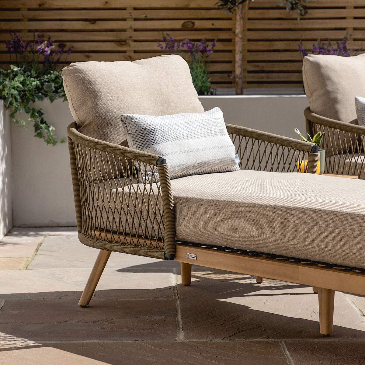 Maze - Bali Rope Weave Double Sunlounger Set