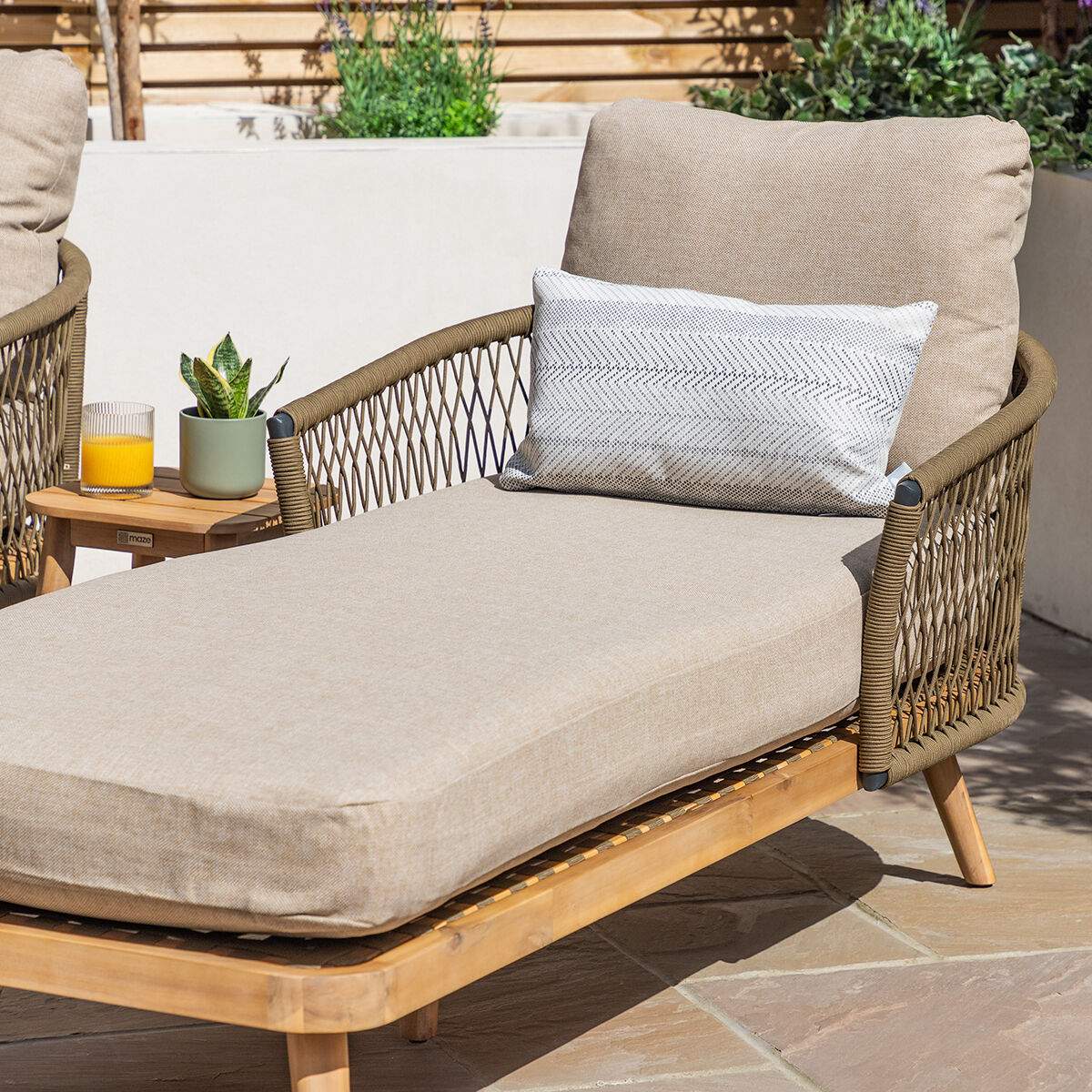 Maze - Bali Rope Weave Double Sunlounger Set