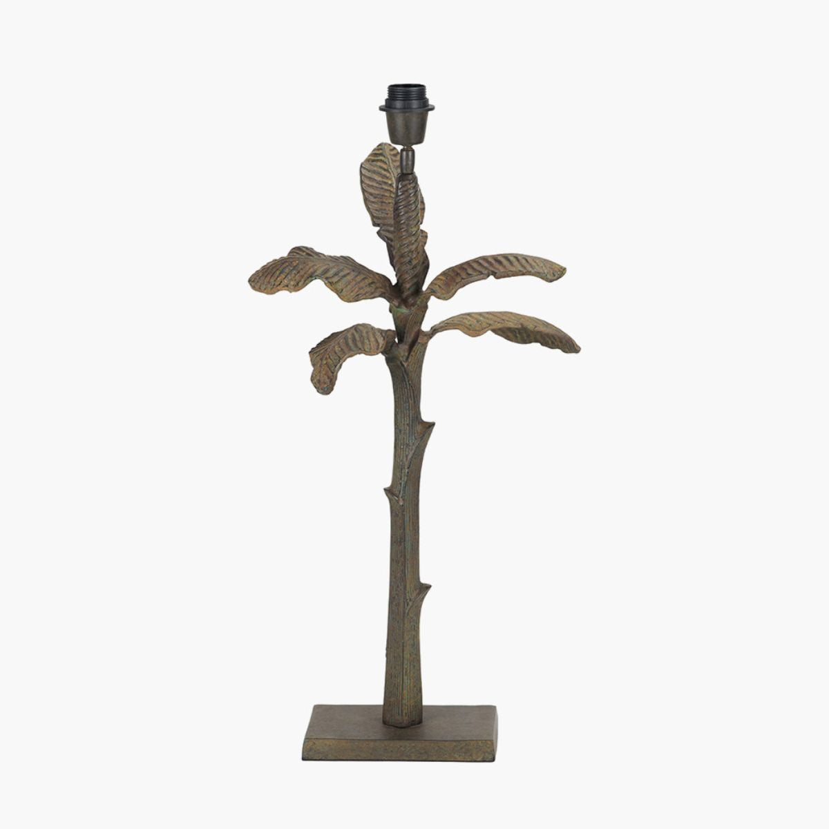 Pacific Lifestyle Bali Verdi Gris Metal Palm Tree Table Lamp Base