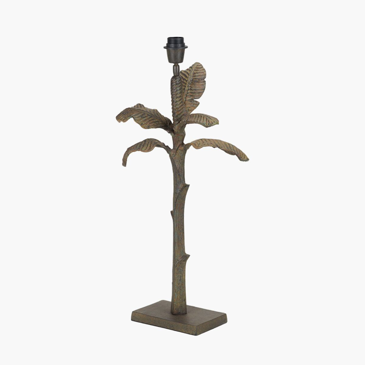 Pacific Lifestyle Bali Verdi Gris Metal Palm Tree Table Lamp Base