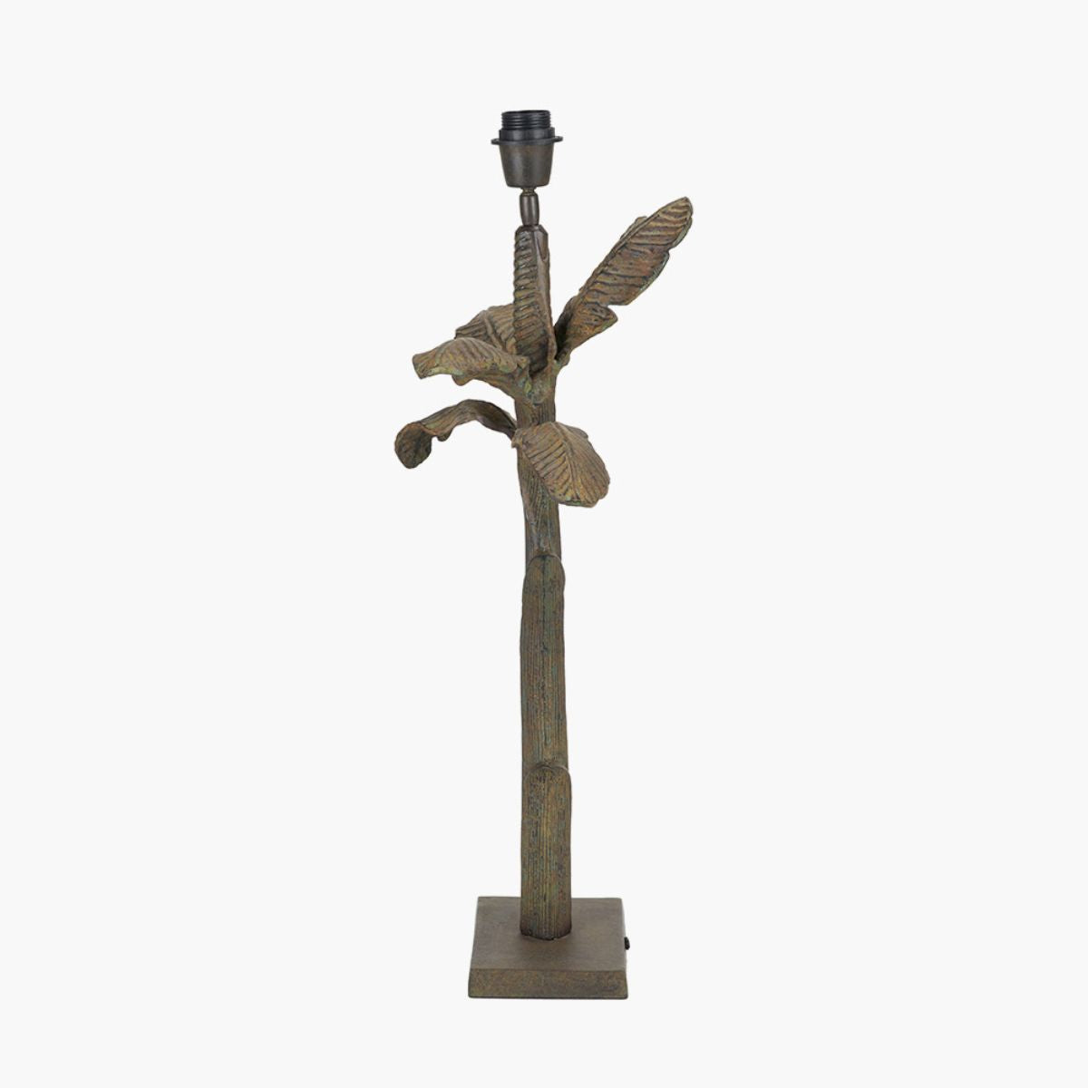 Pacific Lifestyle Bali Verdi Gris Metal Palm Tree Table Lamp Base