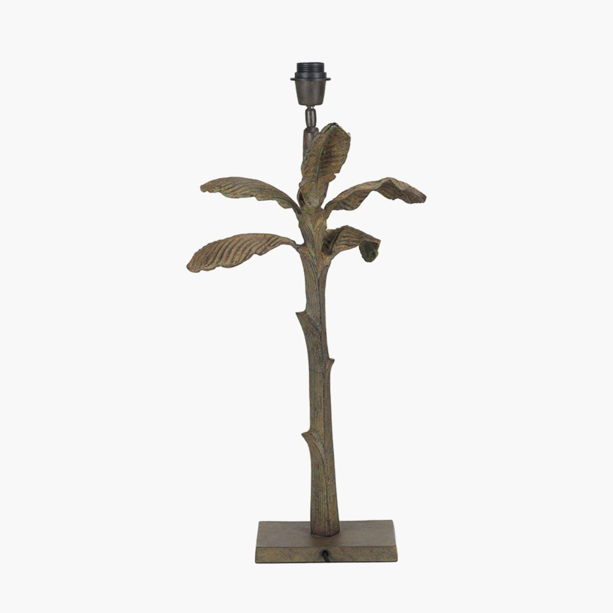 Pacific Lifestyle Bali Verdi Gris Metal Palm Tree Table Lamp Base
