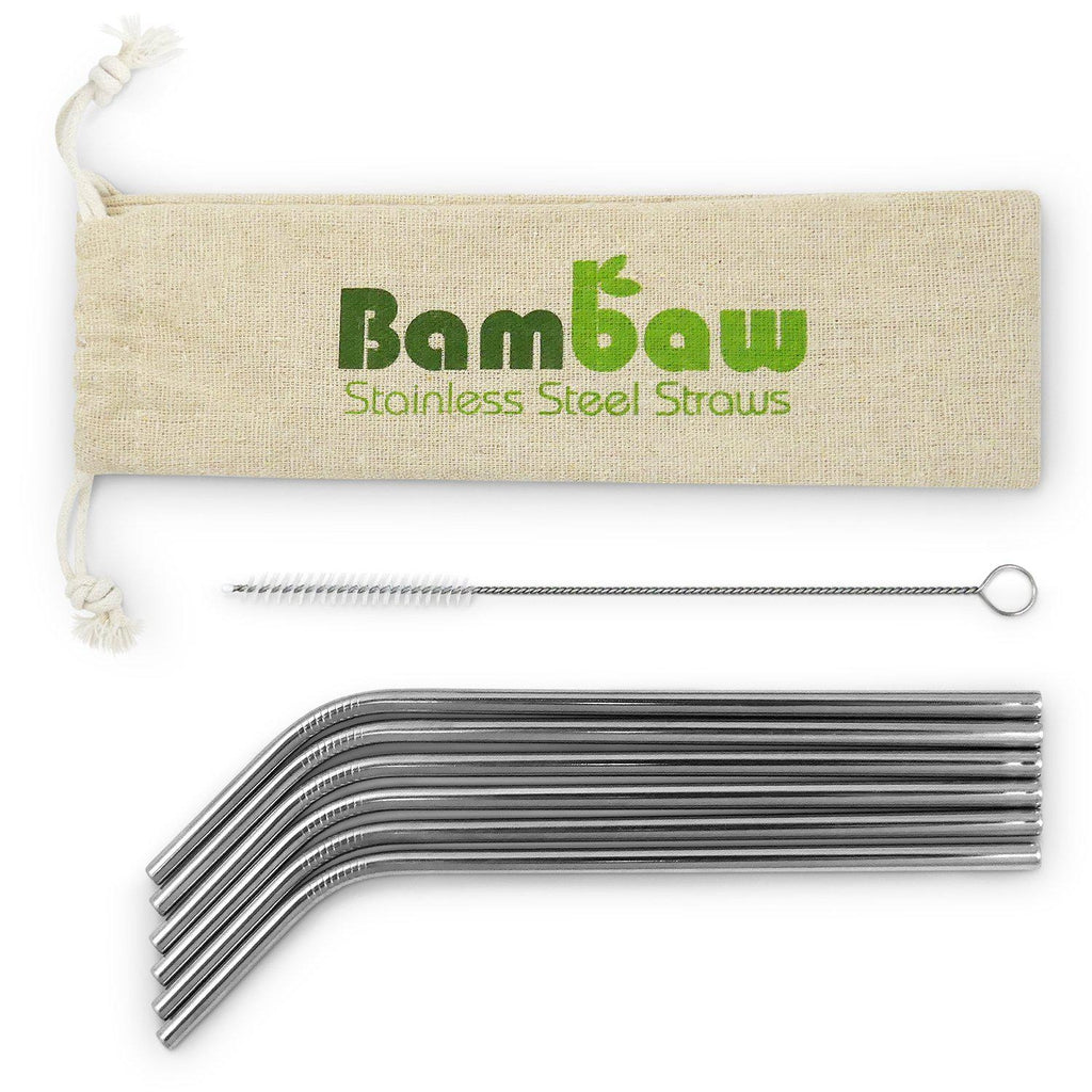 Bambaw Stainless Steel Straws S/6-Beaumonde