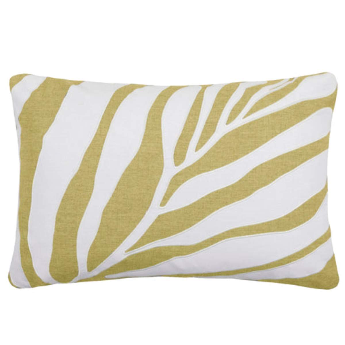 Voyage Maison Bamboo Embroidered Feather Cushion Mustard