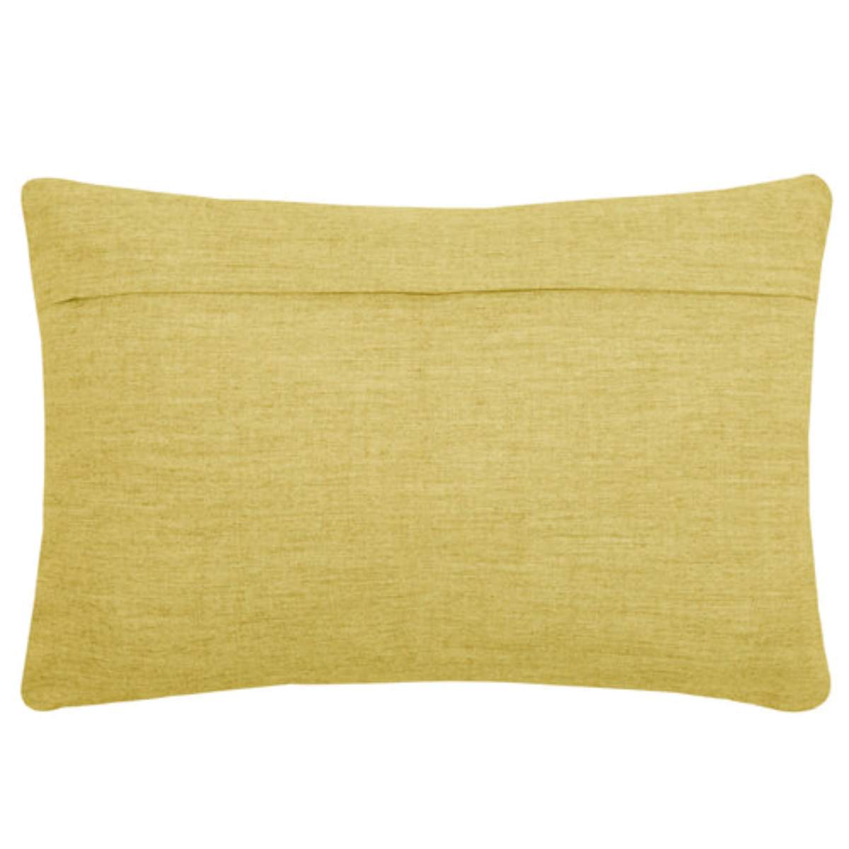 Voyage Maison Bamboo Embroidered Feather Cushion Mustard
