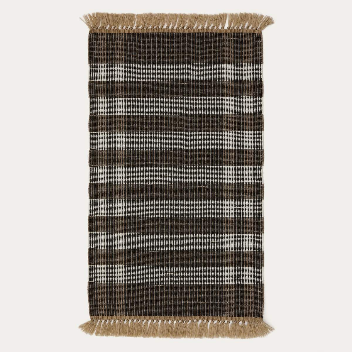 Kave Home Rug Barani in synthetic fibers brown and beige 60 x 90 cm