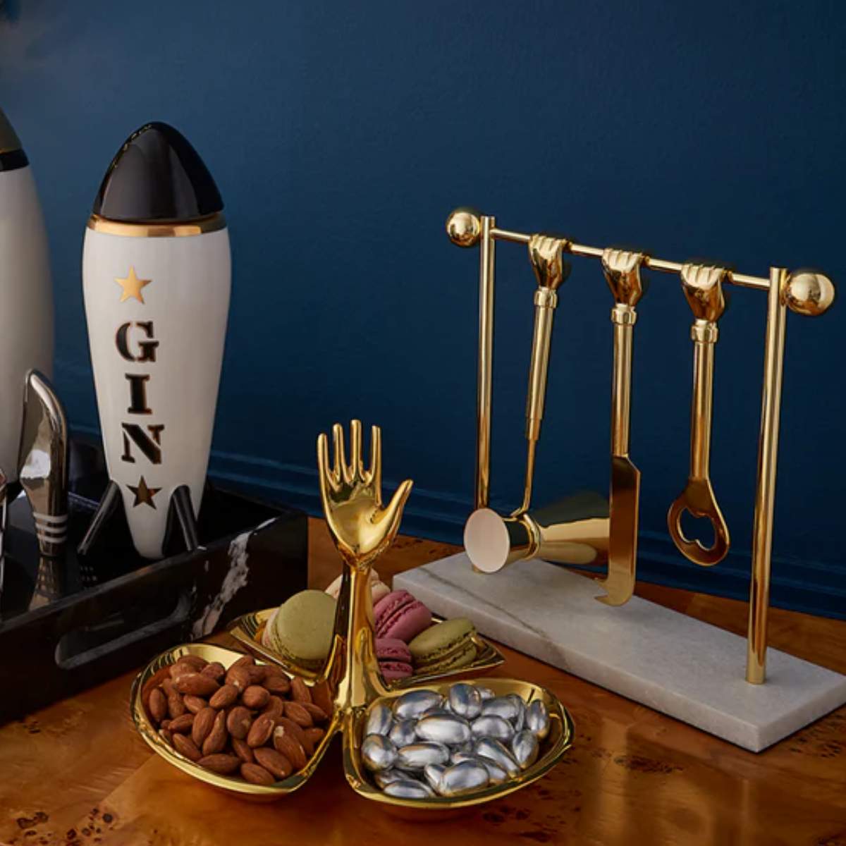 Jonathan Adler Barbell Barware Set