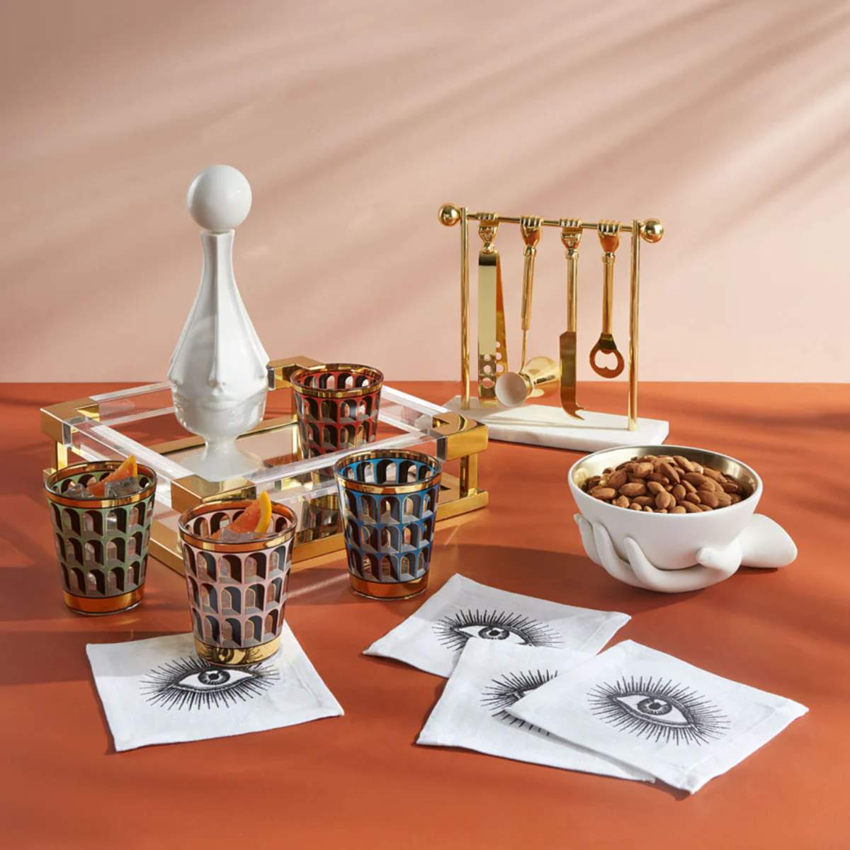 Jonathan Adler Barbell Barware Set