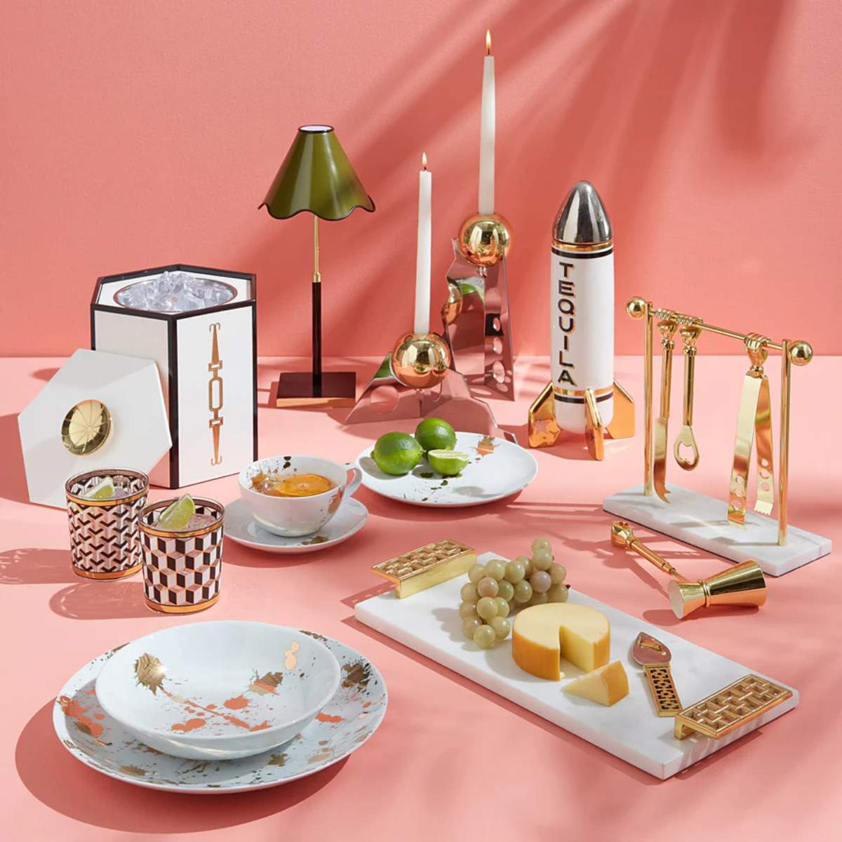 Jonathan Adler Barbell Barware Set