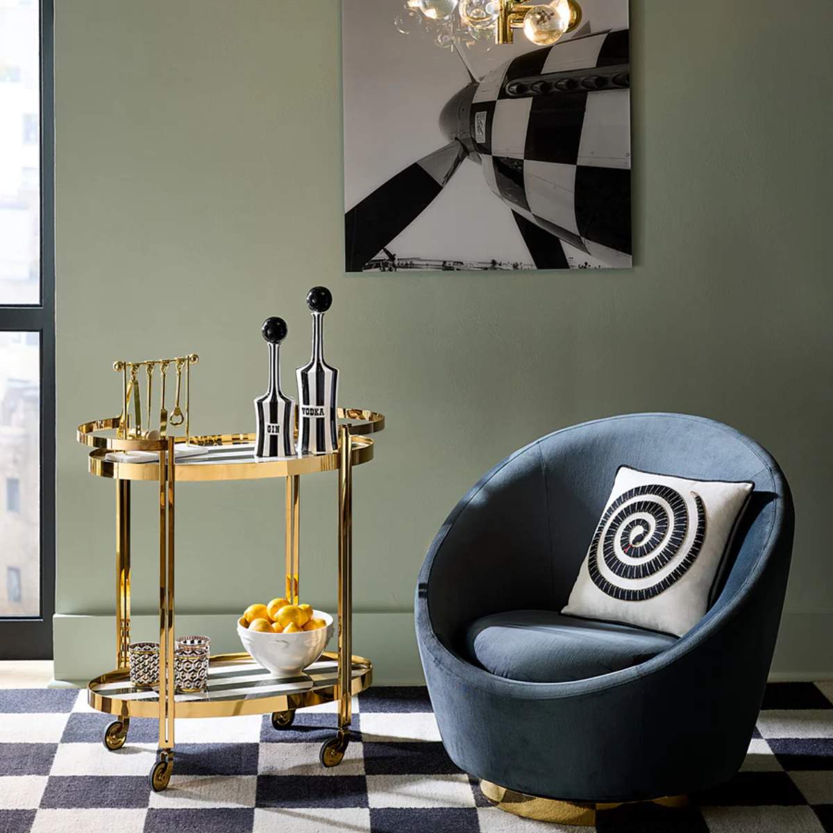Jonathan Adler Barbell Barware Set
