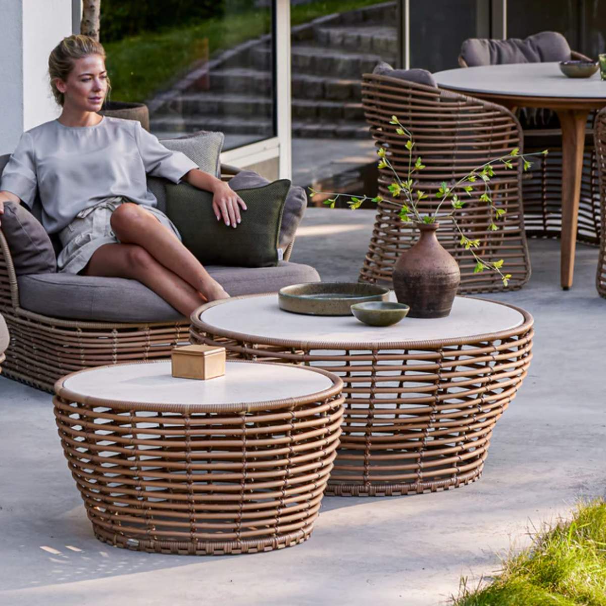 Cane-line Basket Coffee Table, Medium