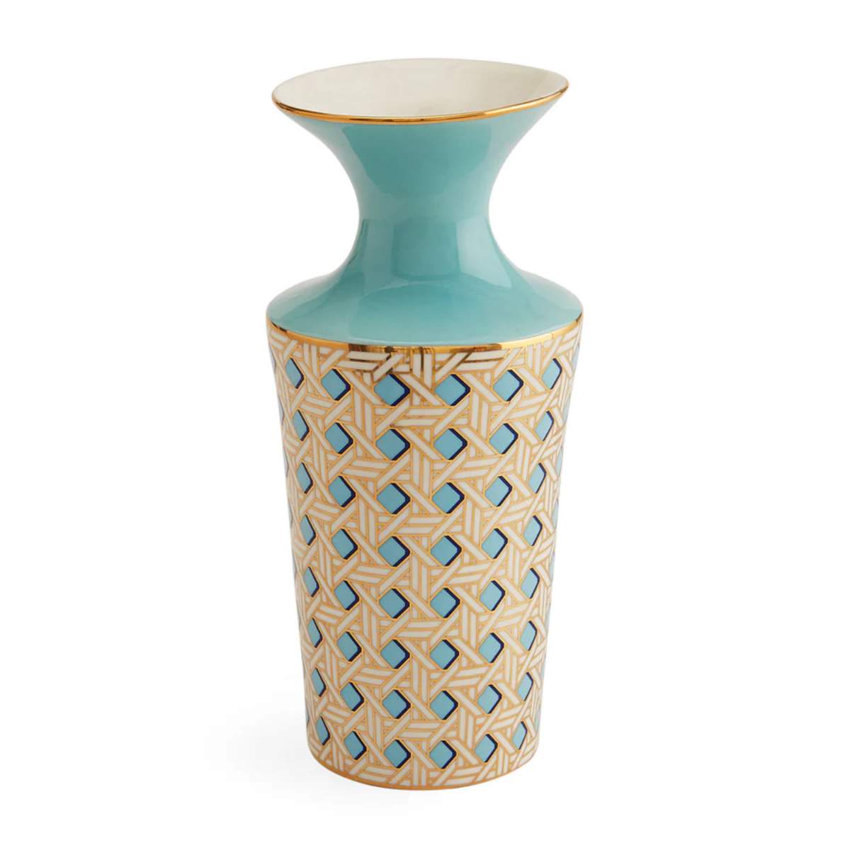 Jonathan Adler Basketweave Cuff Vase