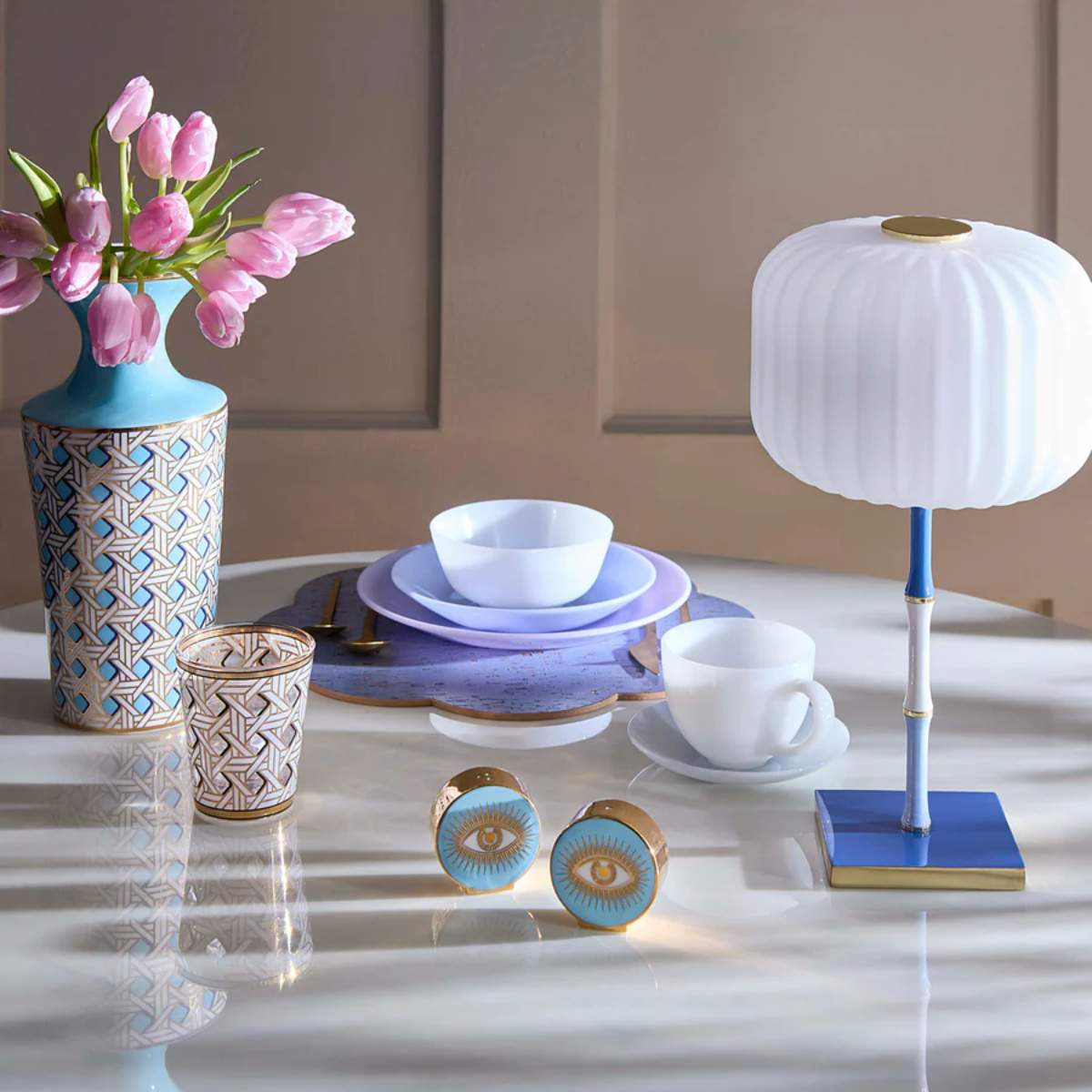 Jonathan Adler Basketweave Cuff Vase
