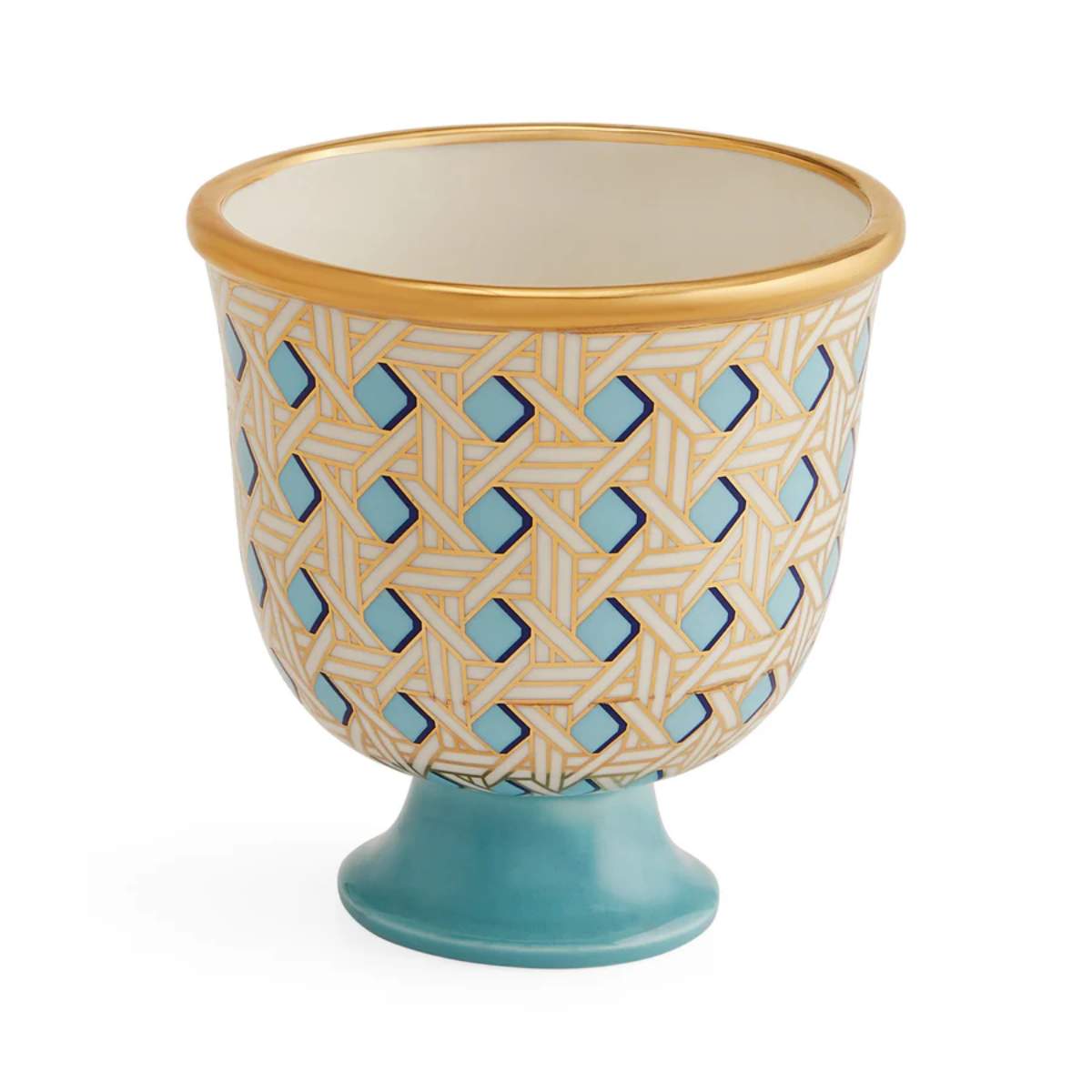 Jonathan Adler Basketweave Pedestal Bowl