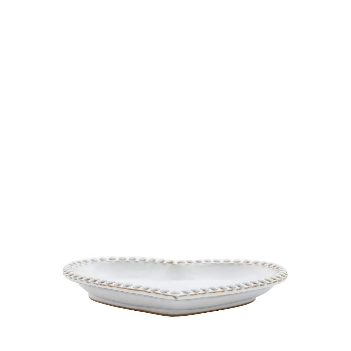 Gallery Direct Beaded Heart Plate Set of 3