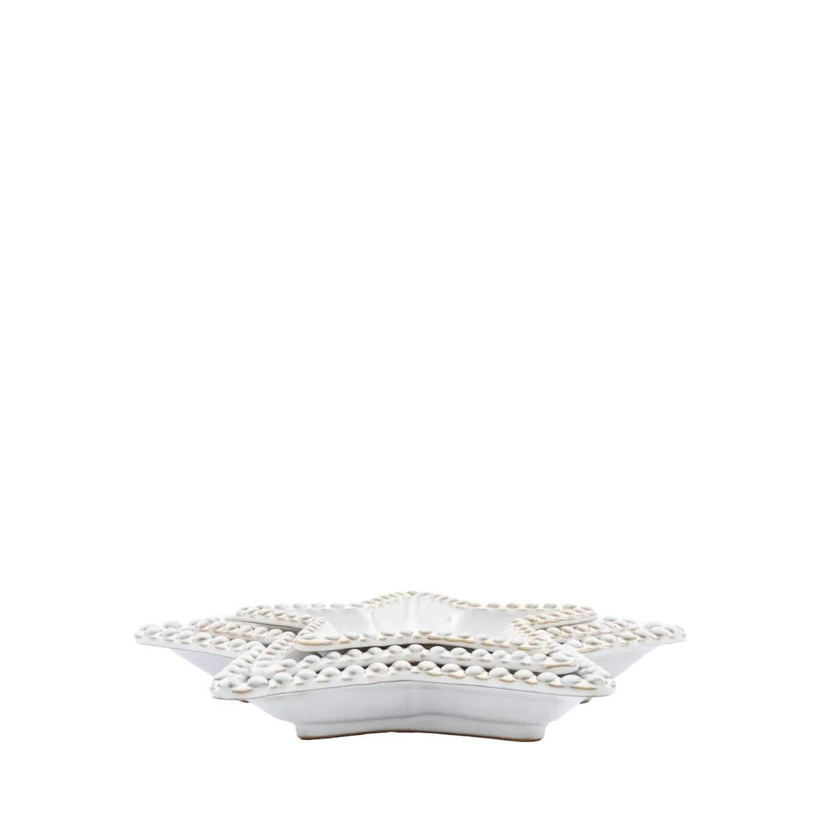 Gallery Direct Beaded Star Plate Set of 3