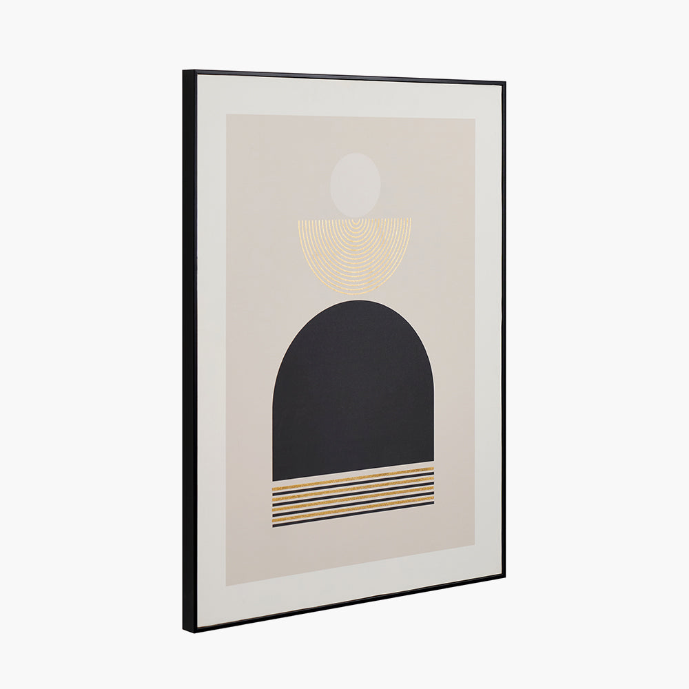 Beau&Co Art Deco Print with Gold Detail and Black Frame