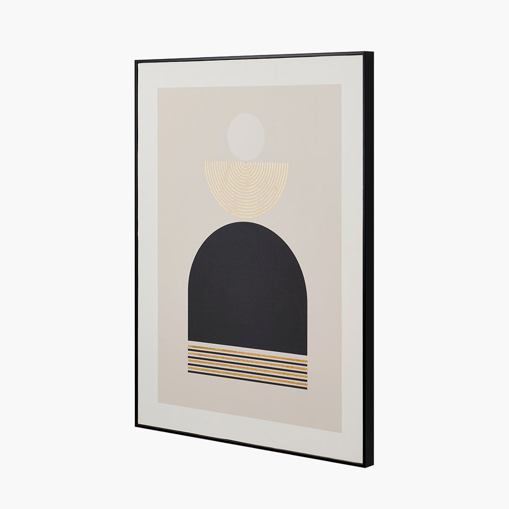 Beau&Co Art Deco Print with Gold Detail and Black Frame
