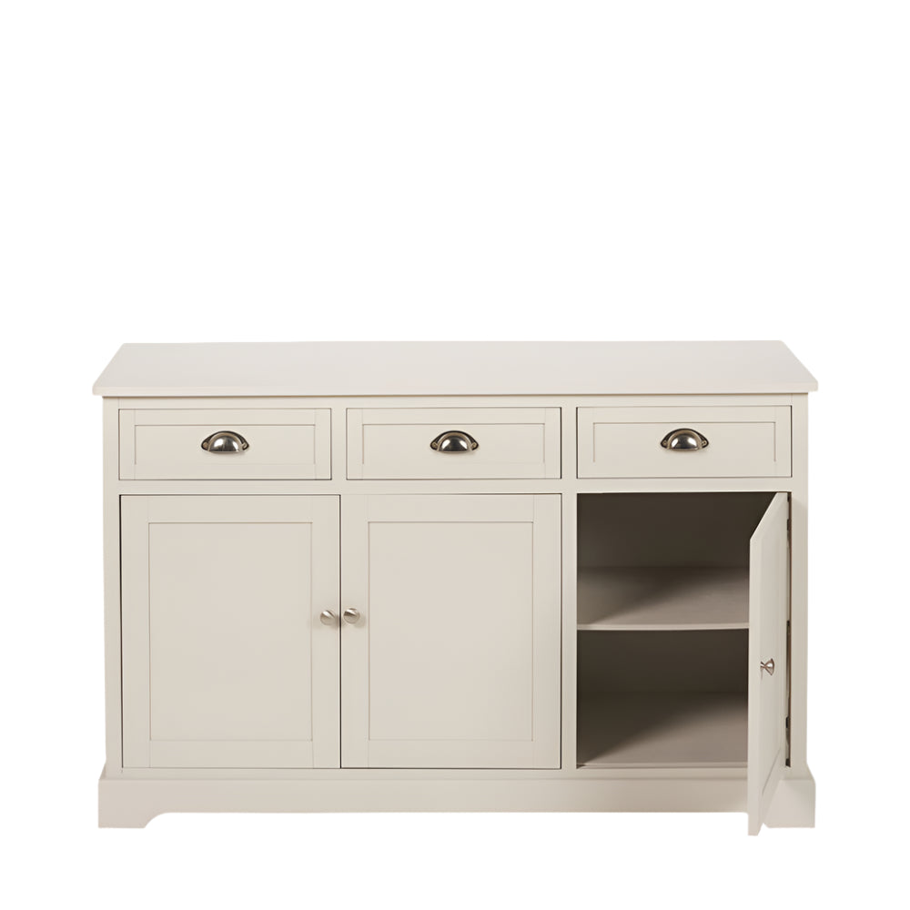 Beau&Co Bjarke Linen Pine Wood 3 Door 3 Drawer Unit