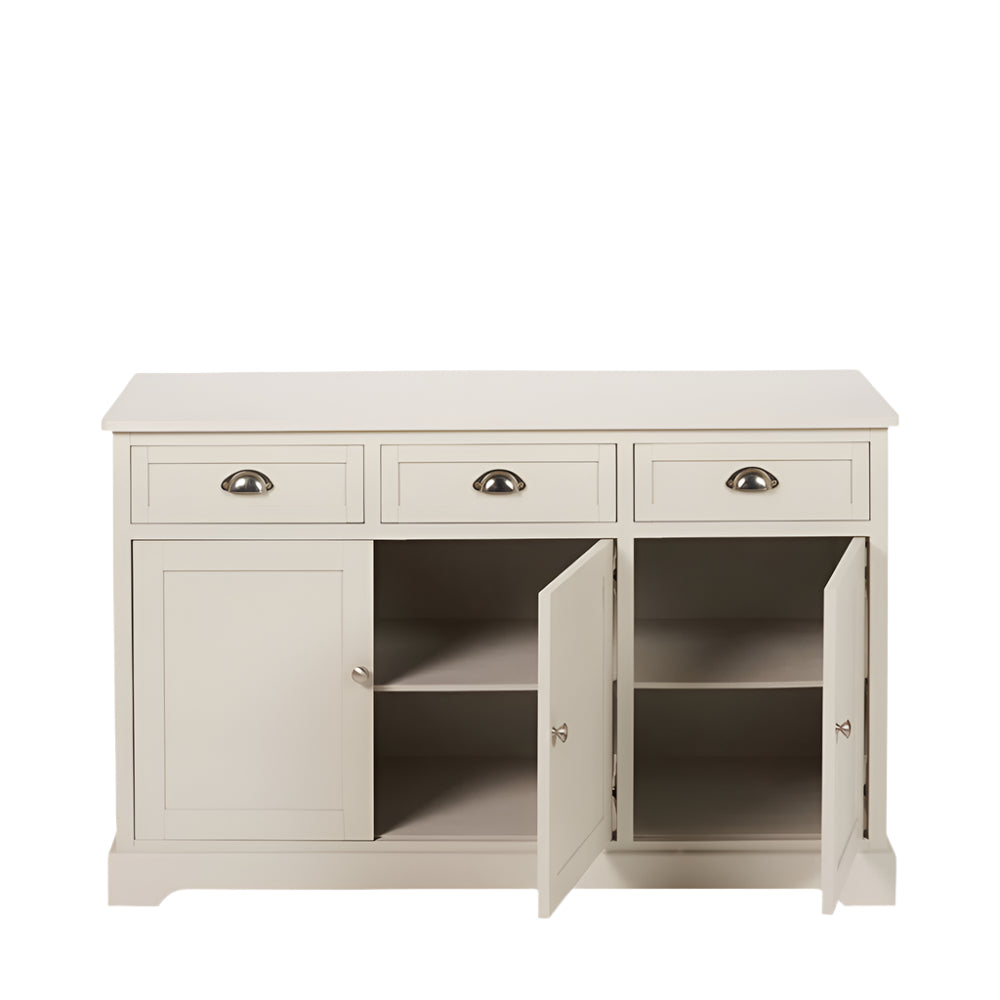 Beau&Co Bjarke Linen Pine Wood 3 Door 3 Drawer Unit