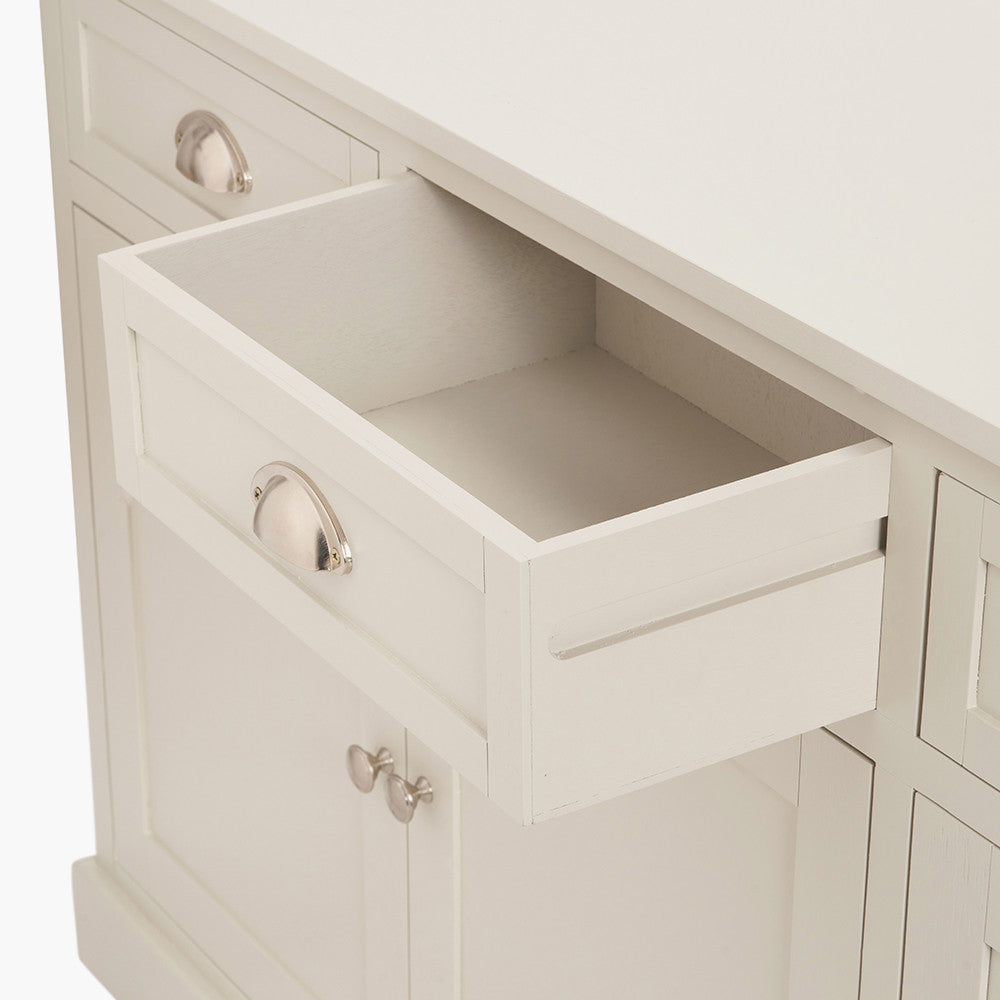 Beau&Co Bjarke Linen Pine Wood 3 Door 3 Drawer Unit