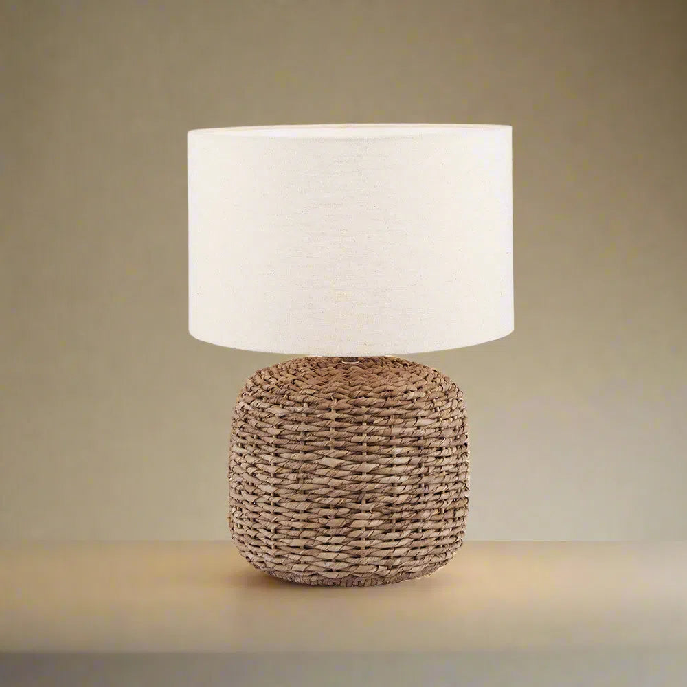 Beau&Co Einar Woven Small Table Lamp In Natural