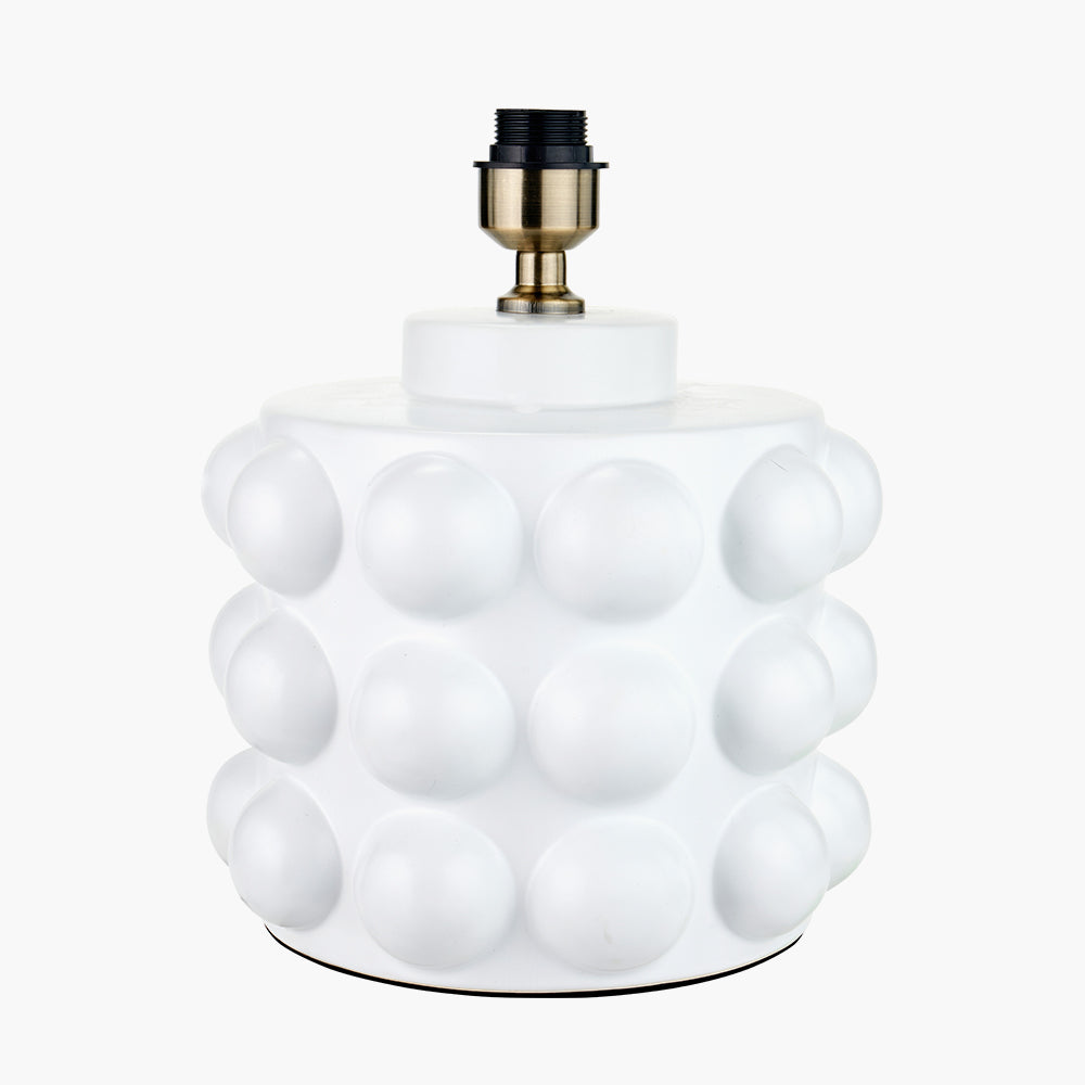 Beau&Co Elva White Bobbled Ceramic Large Table Lamp Base