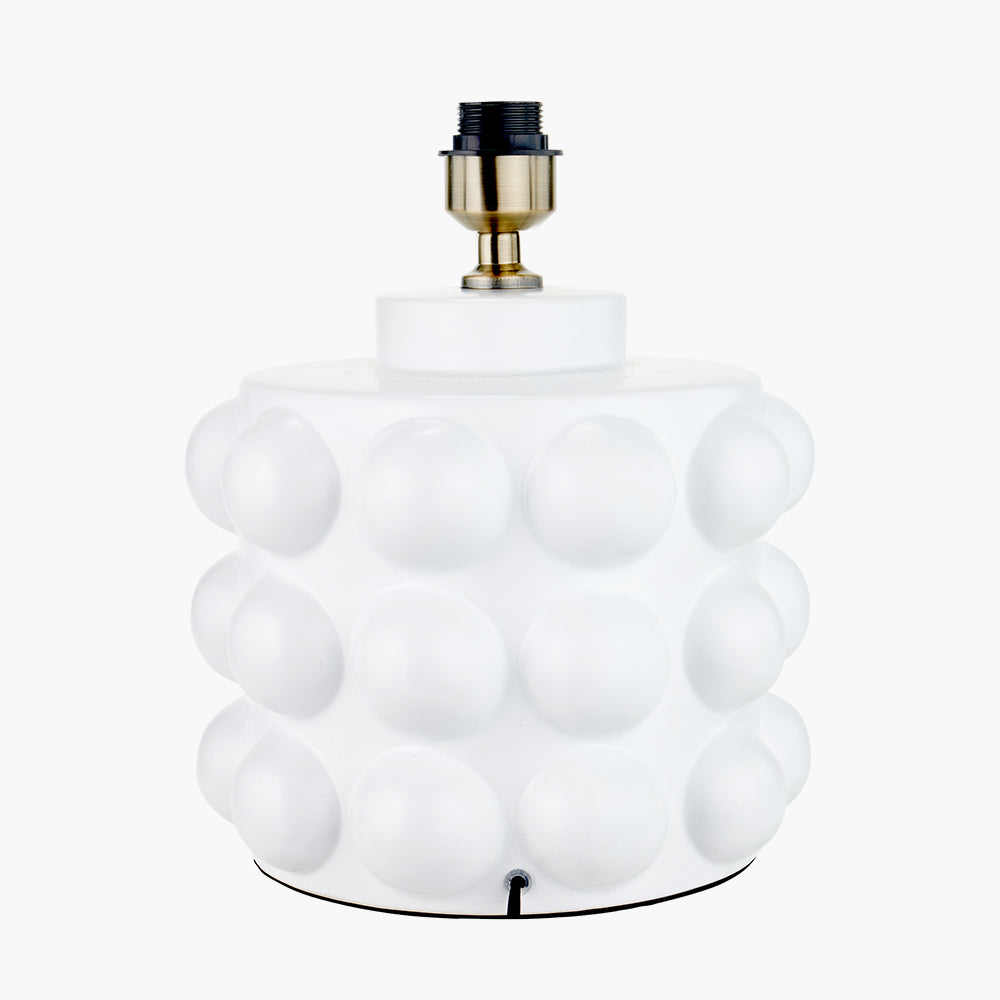 Beau&Co Elva White Bobbled Ceramic Large Table Lamp Base