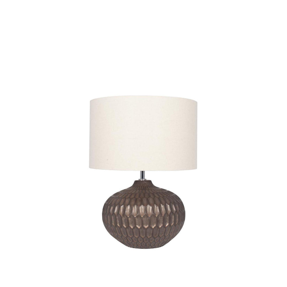 Beau&Co Erik Bronze Textured Glazed Ceramic Table Lamp