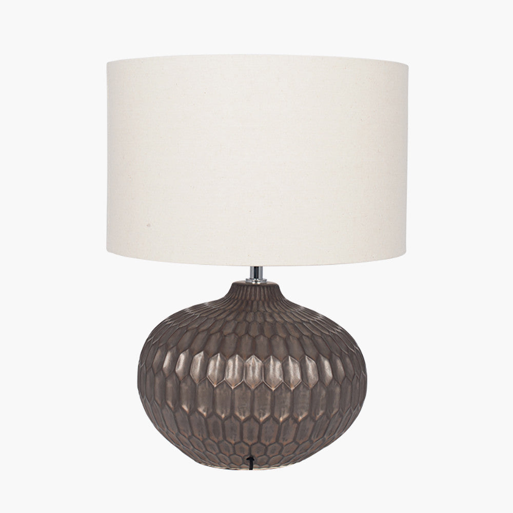Beau&Co Erik Bronze Textured Glazed Ceramic Table Lamp