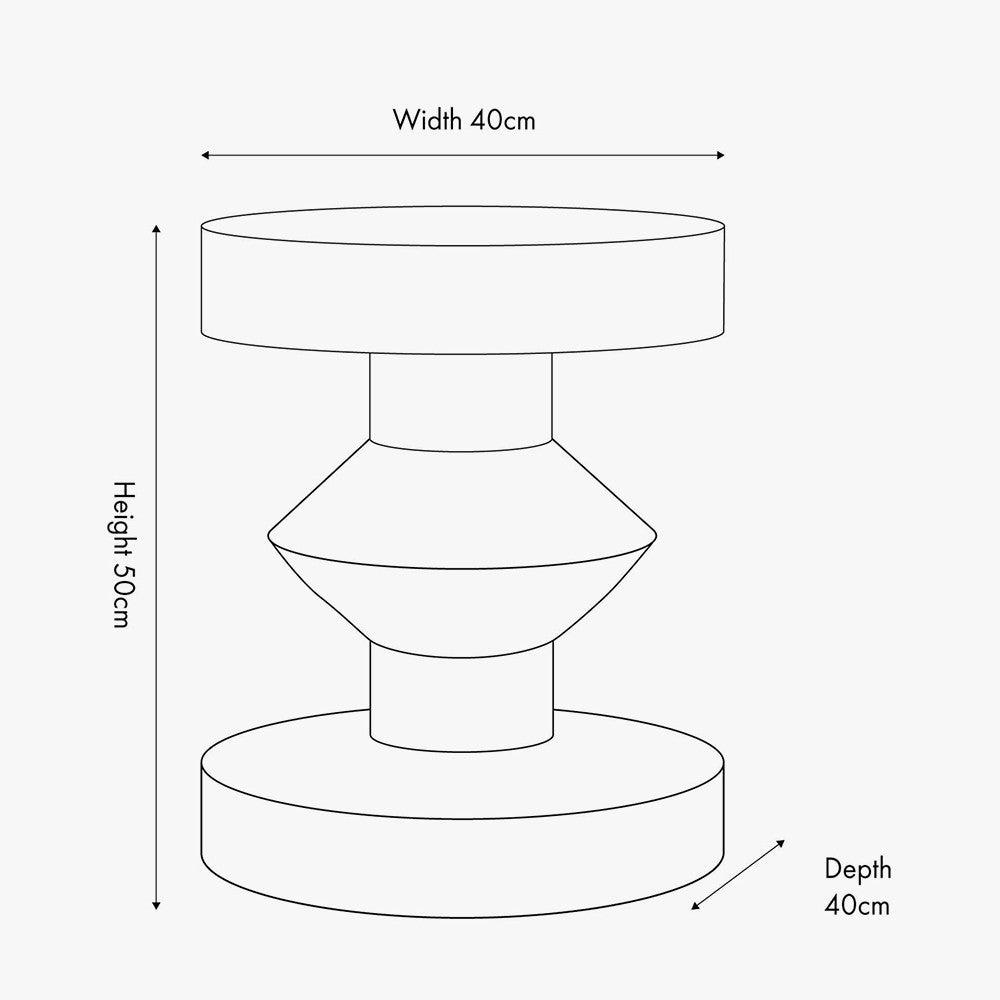 Beau&Co Eskil Black Fibrestone Side Table