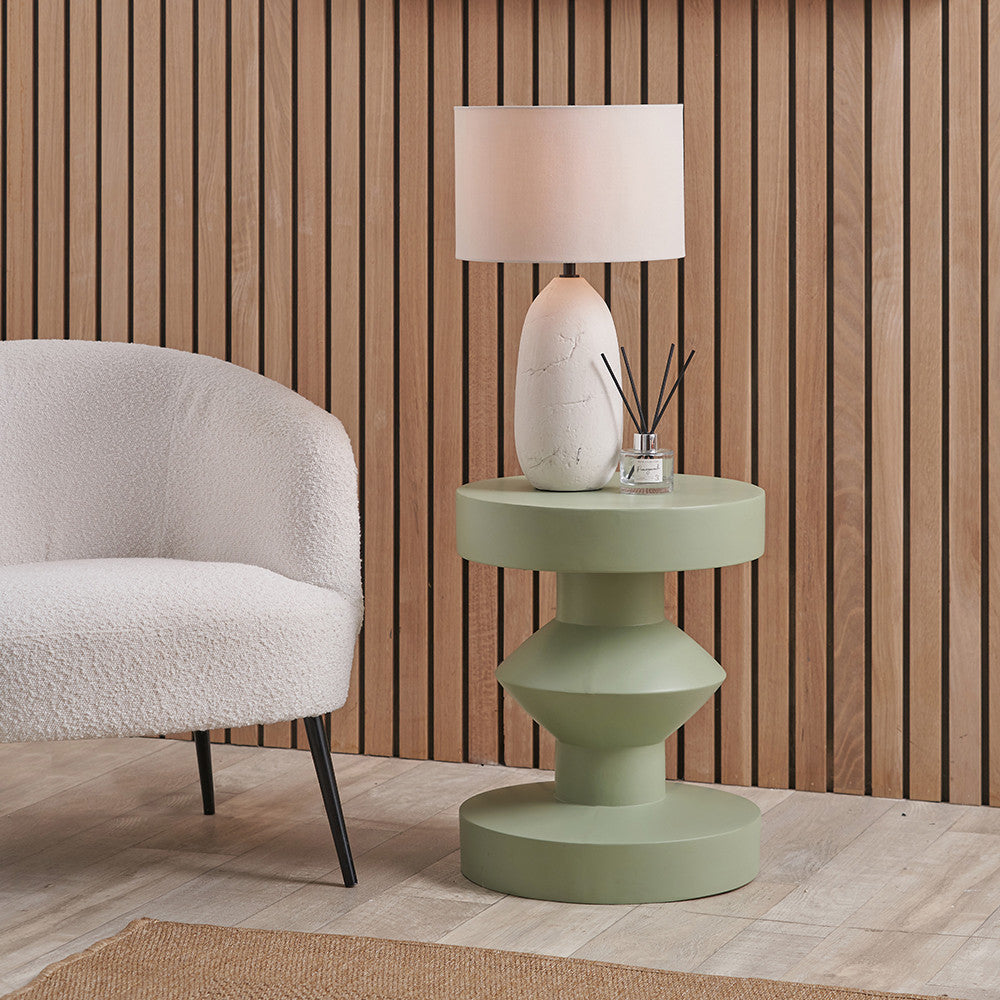 Beau&Co Eskil Sage Fibrestone Side Table