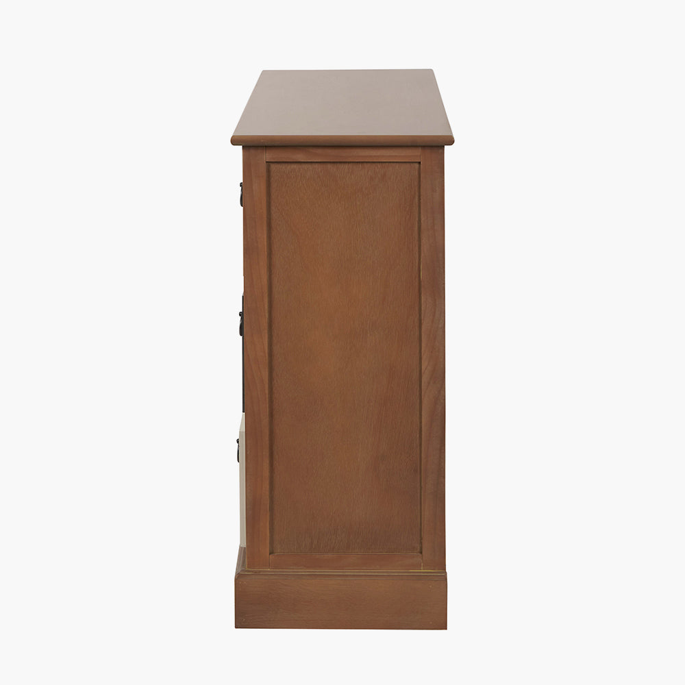 Beau&Co - Falk - Sage Multicoloured Pine Wood 4 Drawer Unit