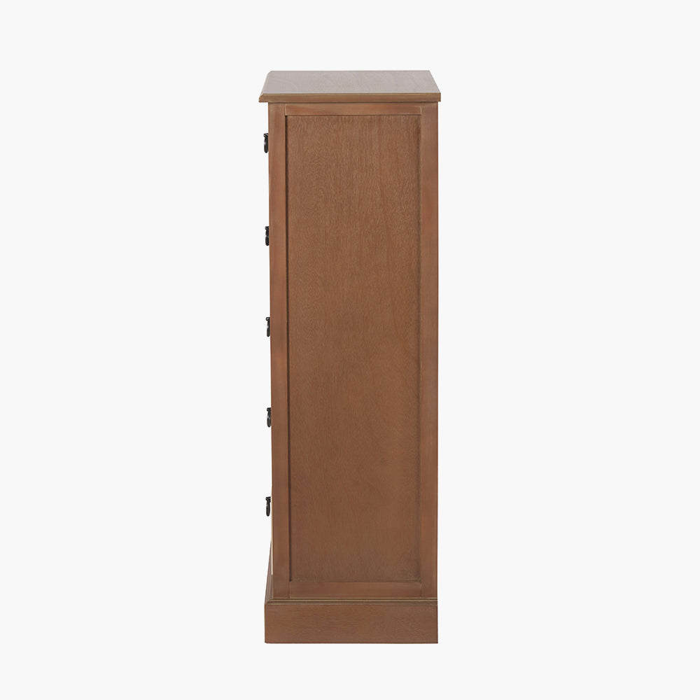 Beau&Co Falk Sage Multicoloured Pine Wood 5 Drawer Unit