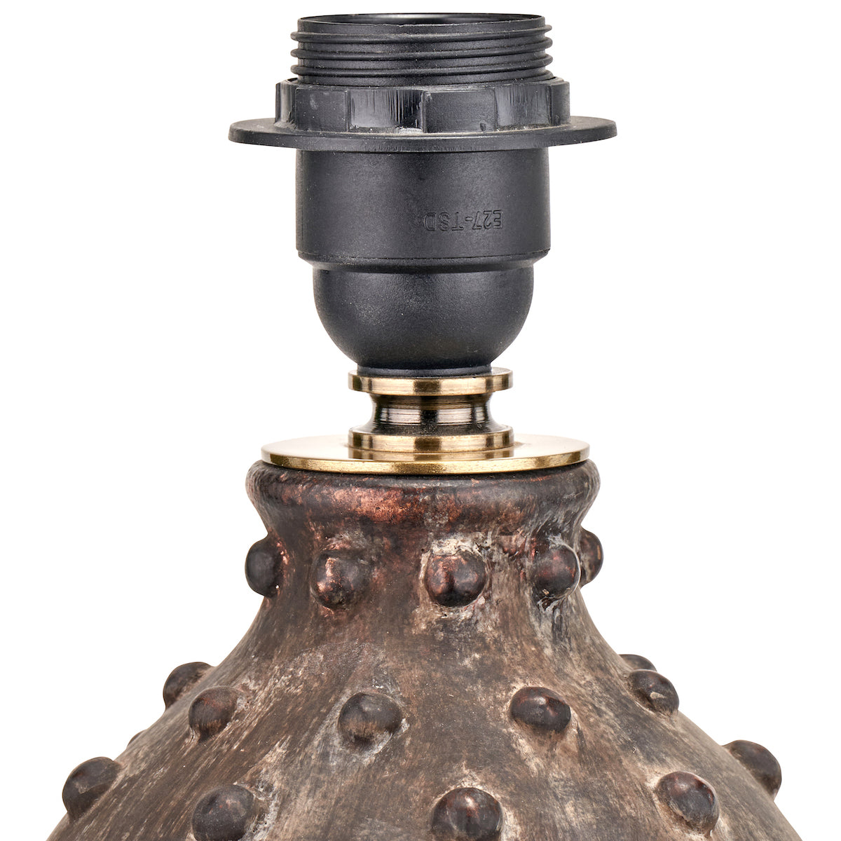 Beau&Co Freja Textured Dot Grey Stoneware Table Lamp Base
