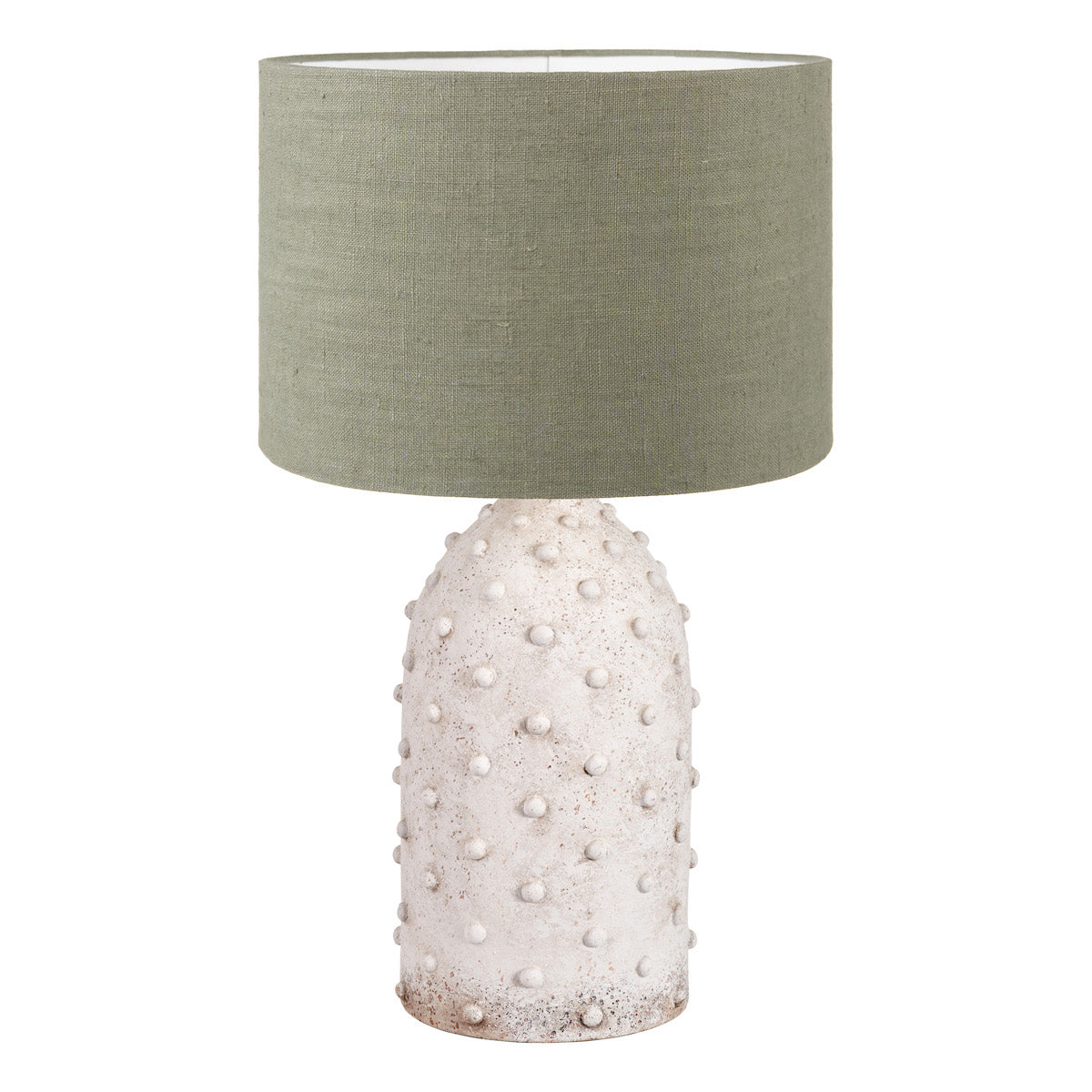 Beau&Co Freja Textured Dot Light Grey Stoneware Table Lamp Base