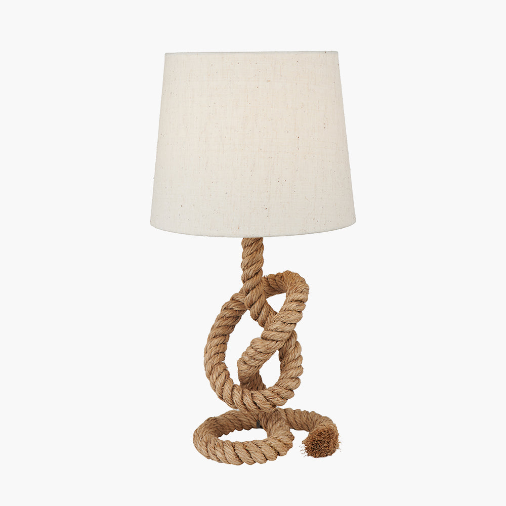 Beau&Co Hjalmar Rope Knot and Jute Table Lamp In Natural