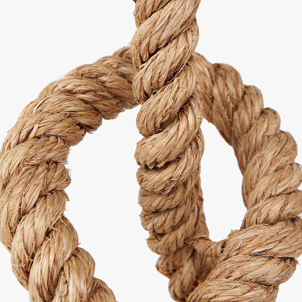 Beau&Co Hjalmar Rope Knot and Jute Table Lamp In Natural