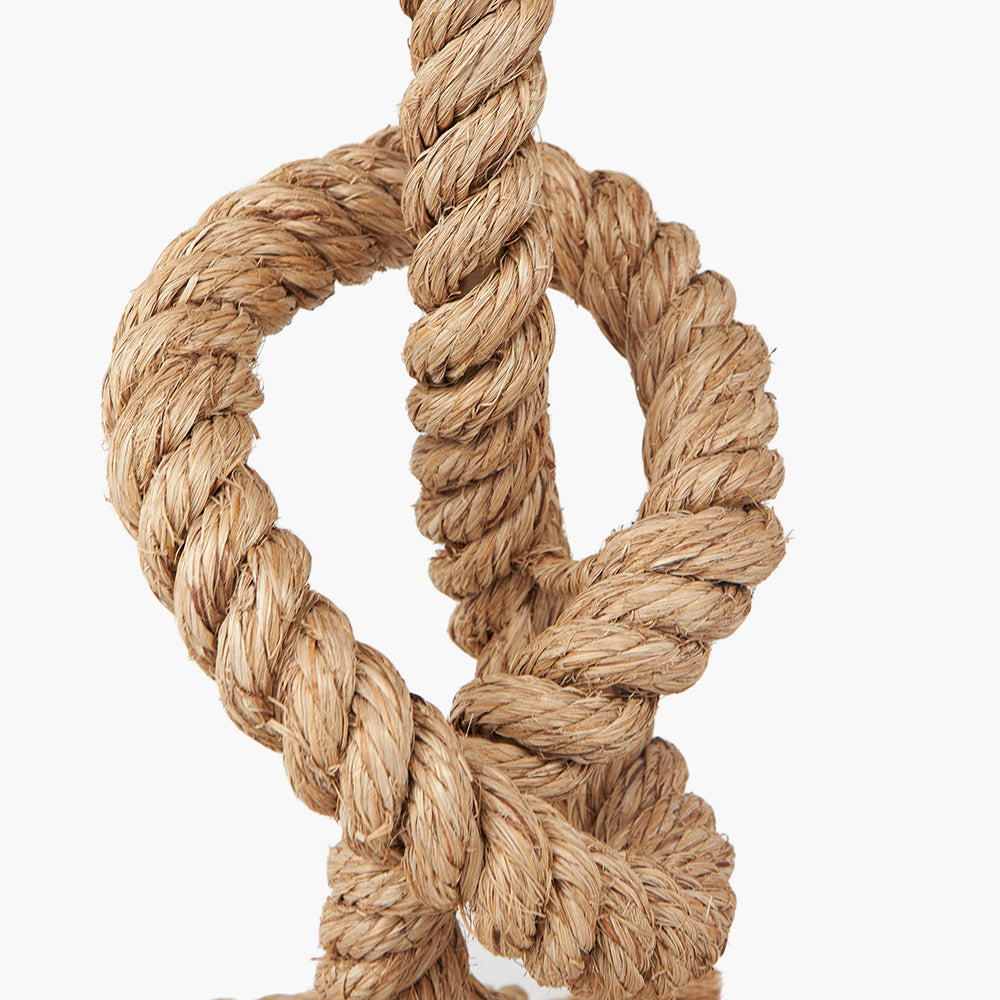 Beau&Co Hjalmar Rope Knot and Jute Table Lamp In Natural