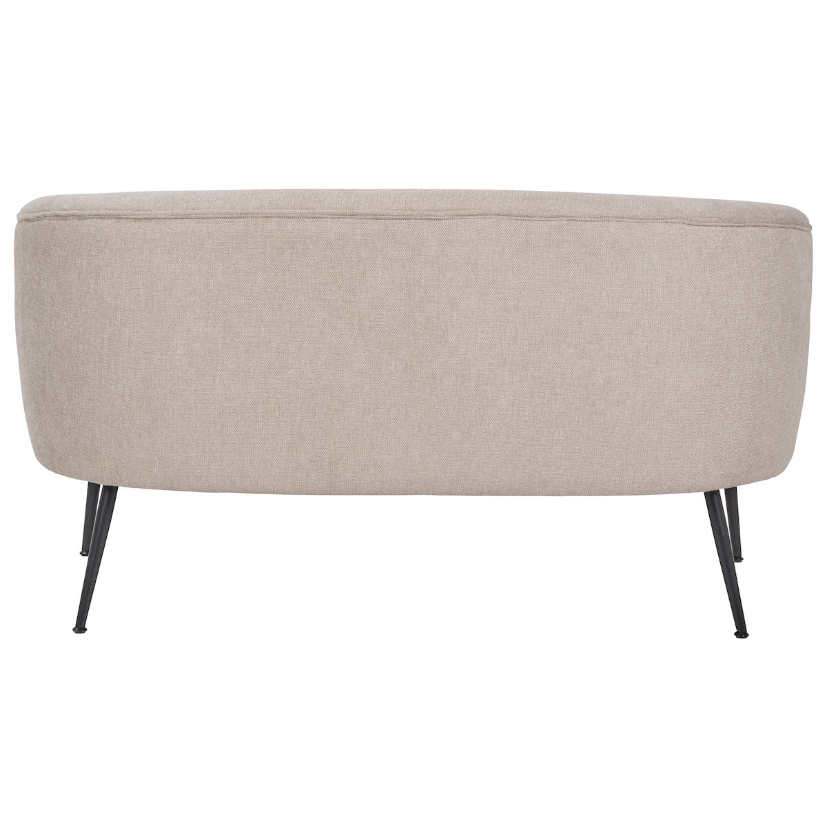 Beau&Co Ingrid Natural Chenille and Black Metal Sofa