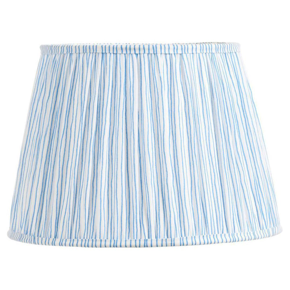 Beau&Co Jesper Blue Stripe Mushroom Pleat Tapered Lampshade