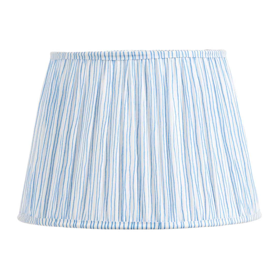 Beau&Co Jesper Blue Stripe Mushroom Pleat Tapered Lampshade