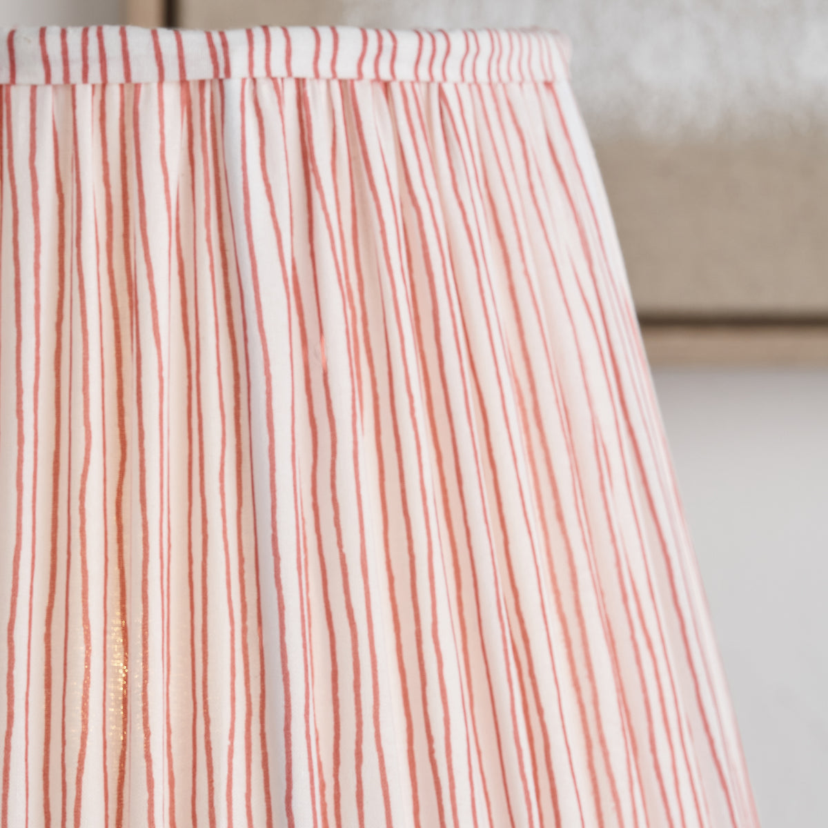 Beau&Co Jesper Cinnamon Stripe Mushroom Pleat Tapered Lampshade