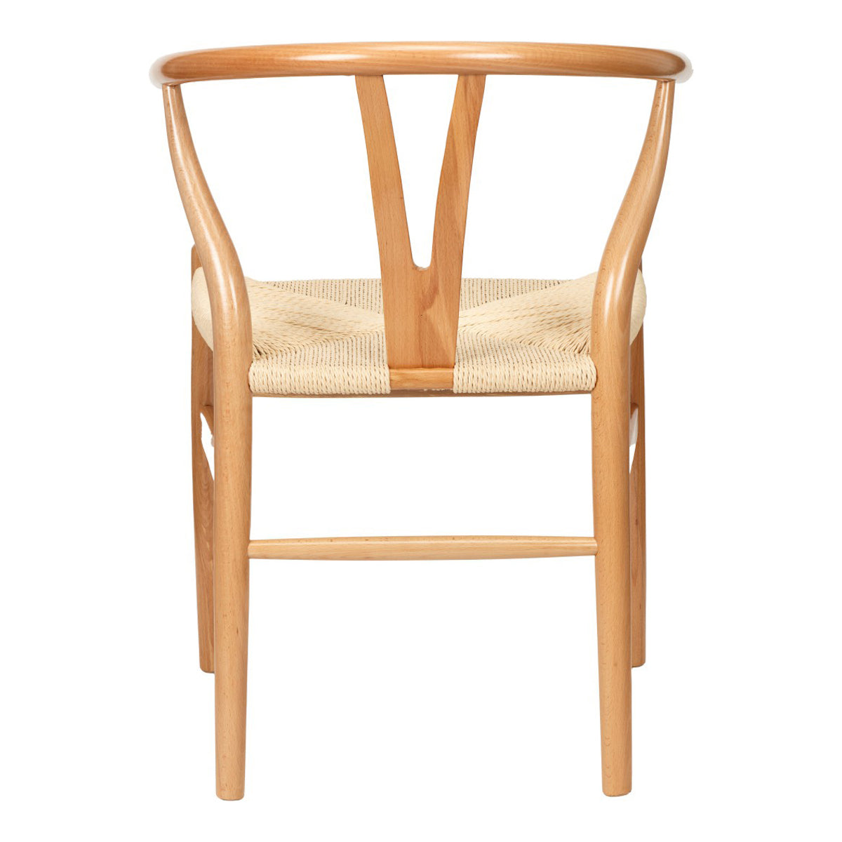 Beau&Co Leif Natural Beech Wood and Natural Paper Rope Dining Chair