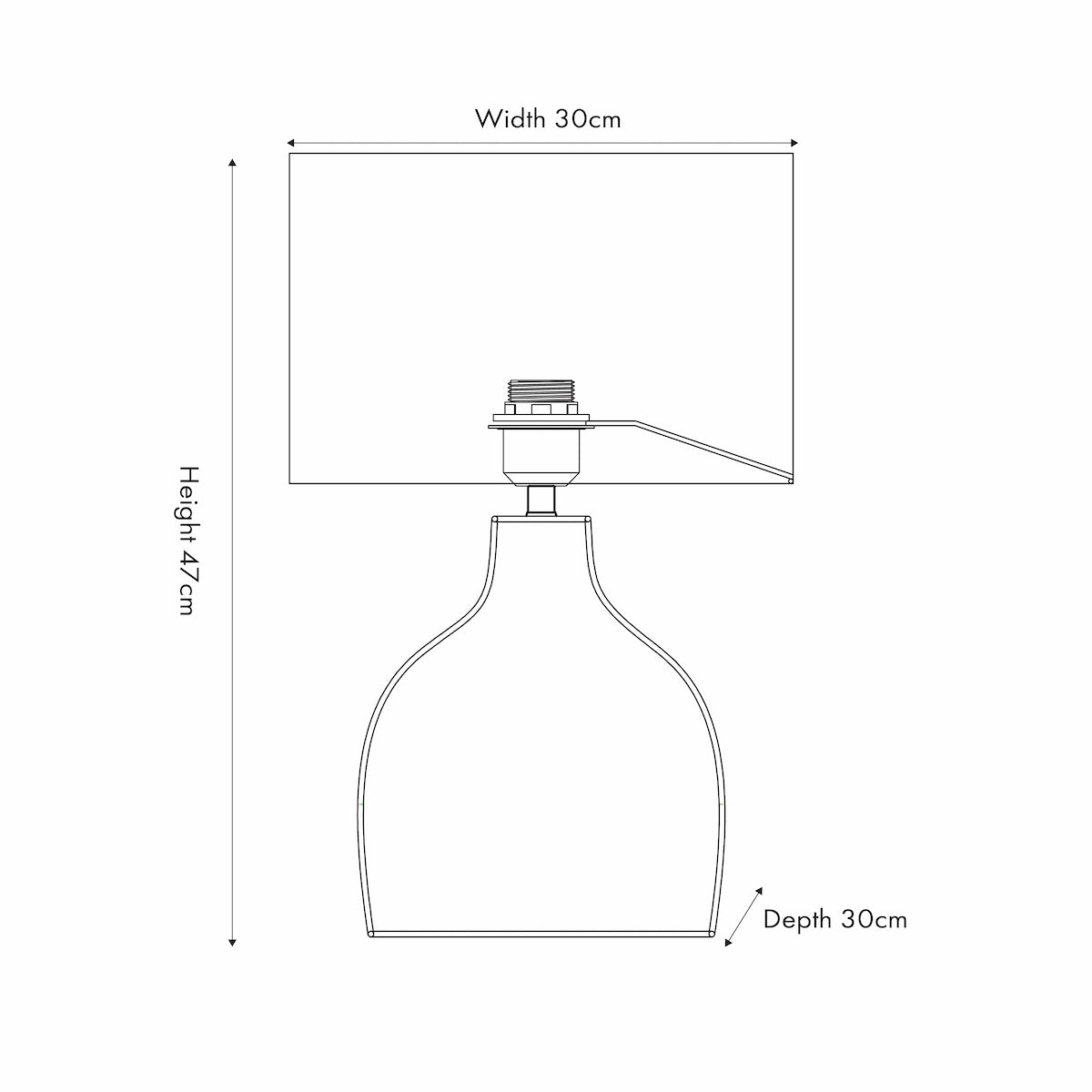 Beau&Co Nils Black Rattan Cloche Table Lamp