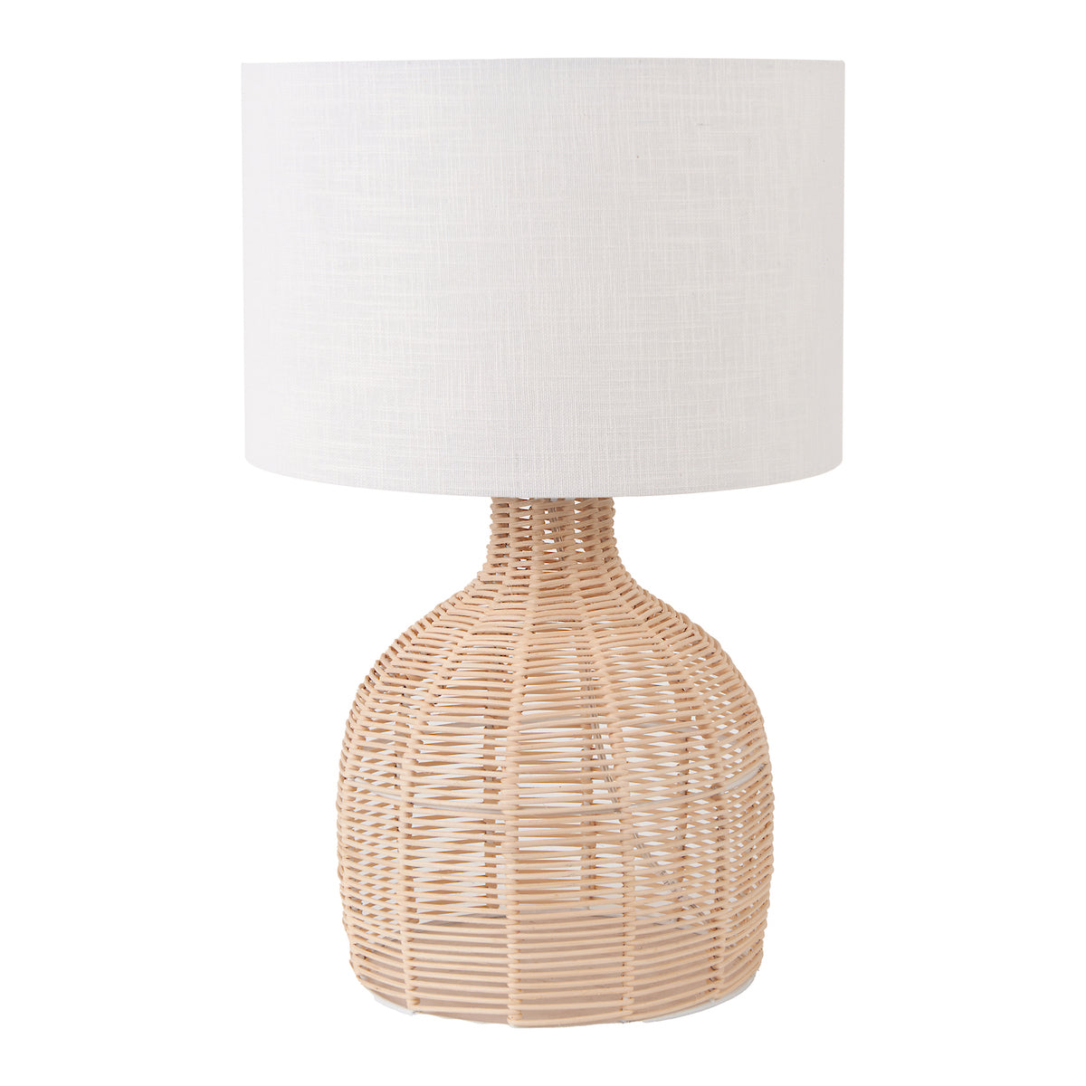 Beau&Co Nils Natural Rattan Cloche Table Lamp