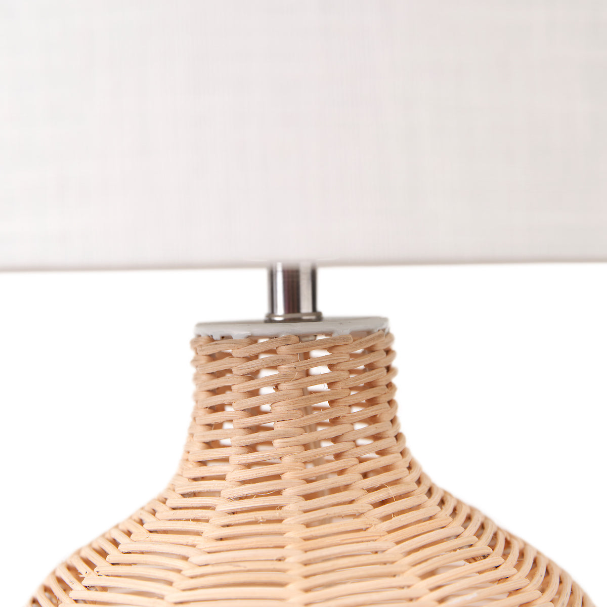 Beau&Co Nils Natural Rattan Cloche Table Lamp